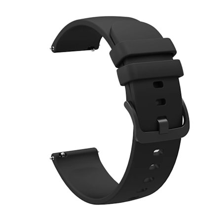 Nya 18mm 20mm 22mm Armband för Garmin Venu 2S Armband Vivoactive 3 4S 4 Forerunner 245 645 Galaxy Watch 4 Classic 42 46mm Silikon Svart 20mm