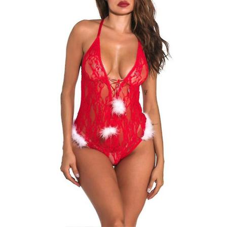 Sexiga Spetskorsetter För Jul Red Xl