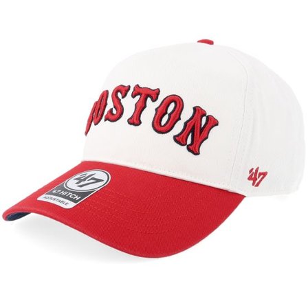 47 Brand - MLB Vit adjustable Keps - Hatstore Exclusive x Boston Red Sox 2018 World Series Double Header Script Hitch White/Red A-frame Adjustable @ 
