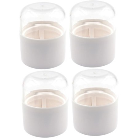 4 stk. Skønhedsøgholder Makeup Svamp Tørrestativ Kosmetisk Ægholder Gennemsigtige Hylder Makeup Etui Skønhedssvampbeholder