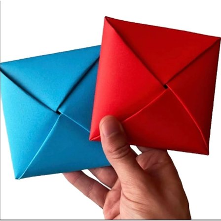 Medi Quick Squid Game Ddakji -pelisetti, Dual Card Premium Edition sininen ja punainen perinteinen korealainen taittopeli (uusi parannettu Dual Card -