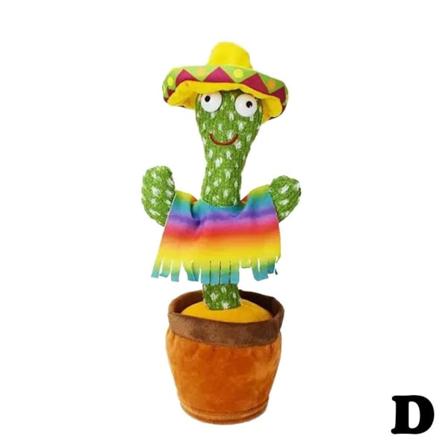 Dansande kaktus kan sjunga Lära sig tala med färgade ljus Re Mexican style rechargeable