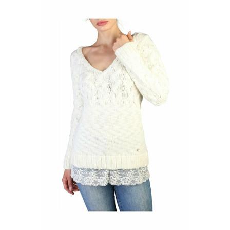 YES Zee, Knitwear - M023_Le 00 Wit, Dames, Maat:L