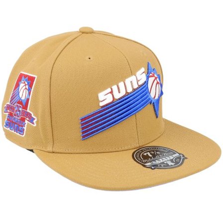 Mitchell & Ness - NBA Beige fitted Keps - Phoenix Suns Sand And Sky Tan Fitted @ Hatstore