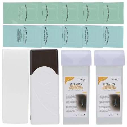 Vax Värmare Hårborttagningsvax Papper Rengöringsservetter Hårborttagningskit (EU-kontakt 220V)