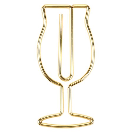 10 stk. Gull Elektroplettering Metall Begerformet Papirklemme Morsom Skrivesaker Bokmerke Markeringsklemme