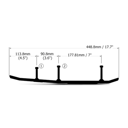 Sno-X Slasher Six Runner 6" Hårdmetall - Ski-Doo Mach Z X 2007-2007