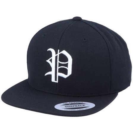 Iconic - Svart snapback Keps - P Letter 3D Black Snapback @ Hatstore