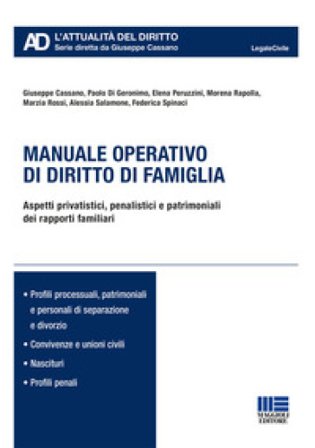 Manuale operativo di diritto di famiglia Giuseppe Cassano