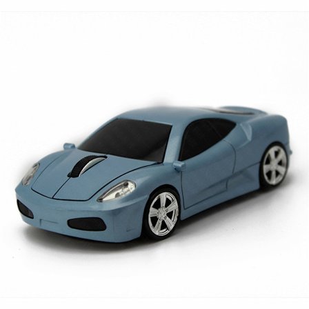 Trådløs bilmus Ergonomisk optisk mus USB 2.4g Mini mottaker for Windows Laptop Notebook Mac Lyseblå