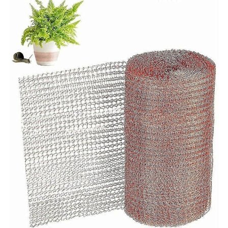 Kobbernet, højkvalitets rottesikkert kobbertrådsnet, strikket kobbernet til skadedyrsbekæmpelse i hjemmet (18 tråde)