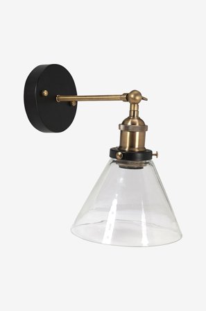 PR Home - Vägglampa Lambda 18 cm - Transparent - Vägglampor - Från Homeroom