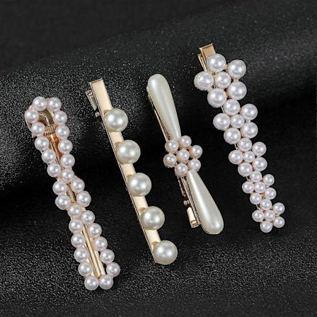 4 stk. H-clips til piger, stabile greb, luksuriøse til at holde håret oppe