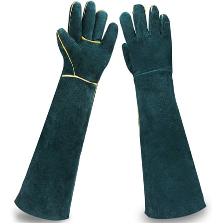 Käsineet eläinten käsittelyyn, purentasuojatut matelijansuojakäsineet, lehmännahkakäsineet käärmeille, purentaa kestävät koirankoulutuskäsineet