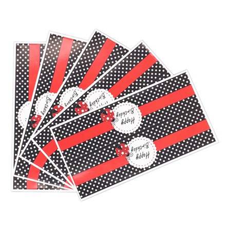 5 stk vannflaskeetiketter svart hvitt rødt gratulerer med dagen ord vannflaskeetiketter dekorative klistremerker forsegling klistremerker