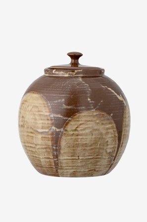 Bloomingville - Burk med lock Nasib - Brun - Krukor & vaser - Från Homeroom