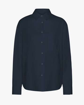 Organic Oversized Shirt - Navy Blue S