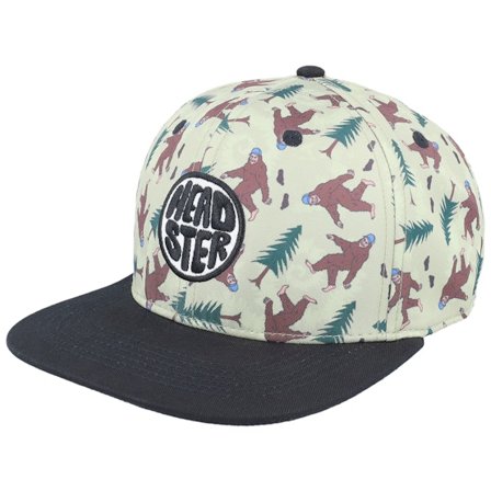 Headster - Beige snapback Keps - Kids Big Foot White Sand/Black Snapback @ Hatstore