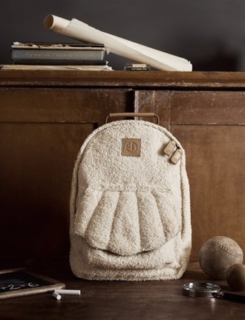 Elodie Details Backpack Midi - White Boucle - White - 9.45 L