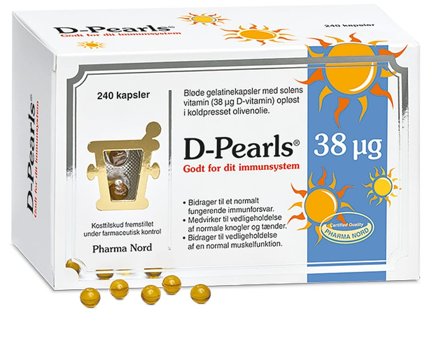 Pharma Nord D-Pearls 38 mcg 240 kaps., Helse & Madvarer, Vitaminer, D-vitamin