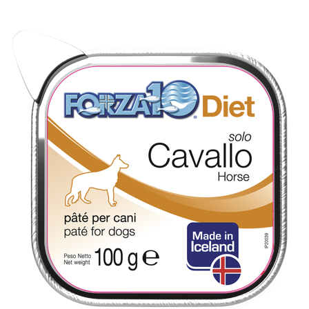 Forza10 Solo Diet Cavallo Paté Per Cani Adulti Vaschetta 100g