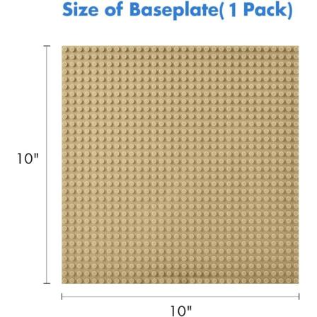 Sand Beige Base Pack, Klassisk byggeplade 32x32, Klassiske sandbaseplader 25,5x25,5 CM, Baseplade 32 x 32 Sand Kompatibel med større mærker