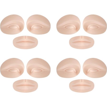 4 stk Silikon Blanke Tattoo Øvingshud Permanent Makeup Tattoo