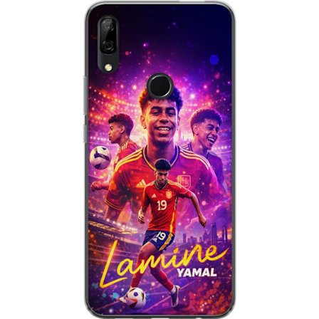 Yhteensopiva Puhelinkuori Huawei Huawei P Smart Z Lamine Yamal jalkapallo juliste Espanjan maajoukkueen pelipaidassa dynaamisella liikkeellä, värikk