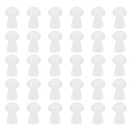 30 stk Høreforsterkere Ørepropper Myk Silikon Hvit Tilbehør Erstatning Øreplugg S