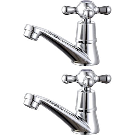 1 Par servantkraner, kaldt og varmt vann korshode spak servantkran for bad - q36/YY