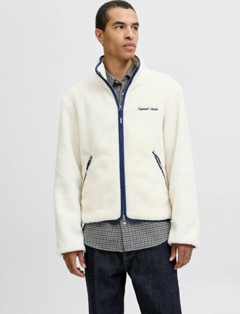Jack & Jones Jornorrebro Teddy Jacket Sn - White - L