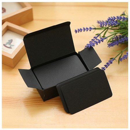 IC 1 tyk tom lille kortkasse Noteskort meddelelseskort, sort