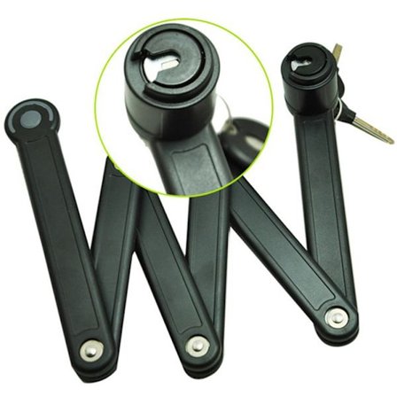 Cykellås, Foldbar Tyverisikret Hænglås, Heavy Duty Stål Securit