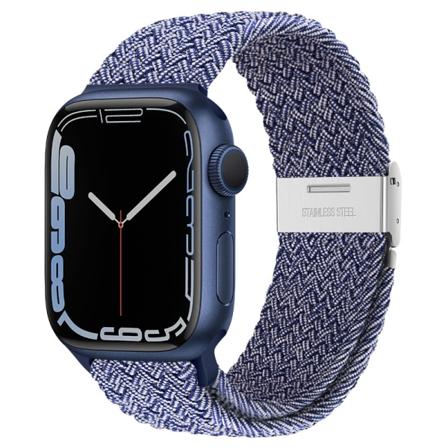 Lämplig för apple watch band Blått mellan det vita#42/44/45mm