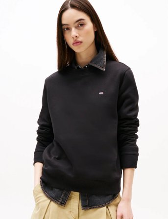 Tommy Jeans Tjw Reg S Flag Crew - Black - XL