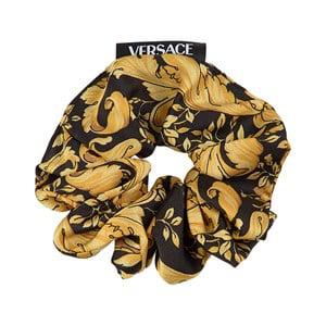 Kids - Versace Black Baroque Scrunchie One Size - Hair accessories - One size - Black - Mädchen