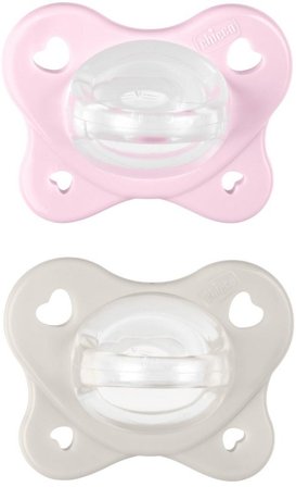 Chicco Dual Soft Succhietto Rosa 2-6 Mesi 2 Pezzi