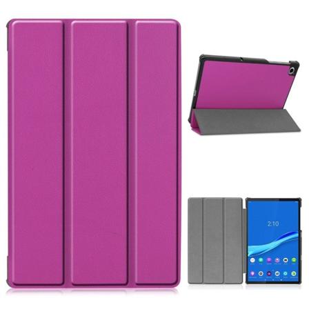 Lenovo Tab M10 FHD Plus slitstarkt trefaldigt läderfodral - Lila Lila
