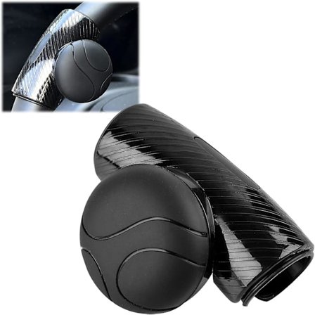 Ratknop til køretøj, universal drejeknap til rat, drejeknap til servostyring, 360° roterende ratkugle til bil, lastbil, SUV interiør