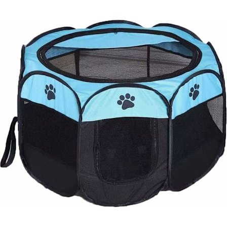 Hundeindhegning, hvalpeindhegning, indhegning til hunde, katte, kaniner, sammenklappelig, indendørs og udendørs