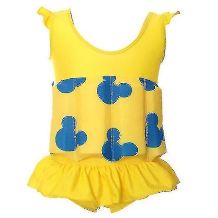 Flydende Opdrift Badedragt Heldragt Flydeudstyr til Børn Gul M