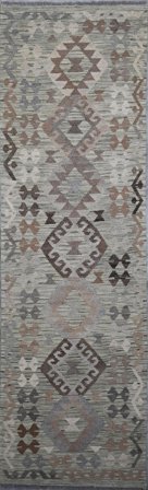 Small Kilim Afghan Old Style Rug 81X300 Wool