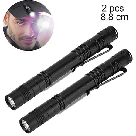 2st Ultra Small Mini LED Ficklampa Batteridriven Ficklampa