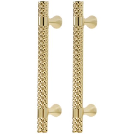 2 stk. gull kjøkkenskaphåndtak, dørknott 96 mm senteravstand