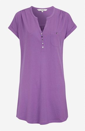 Cellbes of Sweden - Jerseytunika i modalmiks med metalknapper i syren til damer i størrelse 34/36