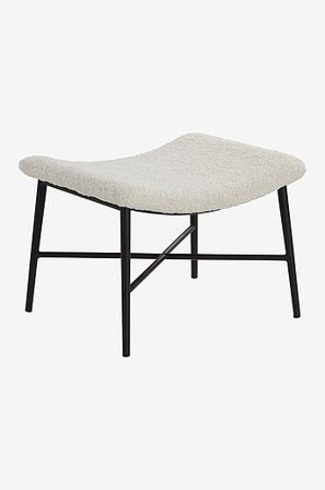 Jotex - Fotpall Järn - Polyester - Teddy Naturvit MILFORD - Köp Fåtöljer hos Jotex