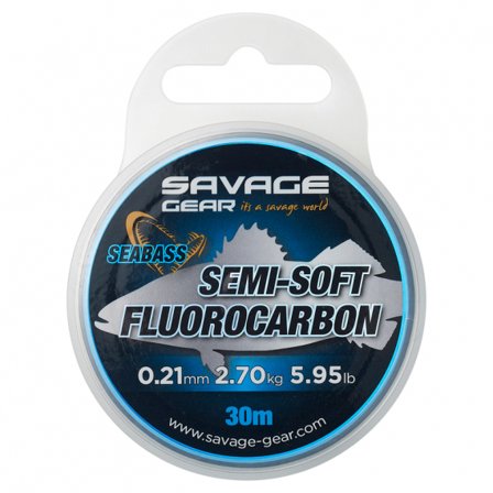 Savage Gear Semi-Soft Fluorocarbon Seabass 30m 0.32mm, 5.51kg