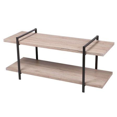 Urban Living - TV-möbel i industriell stil i trä och metall Dock - L. 120 x H. 55 cm - Svart