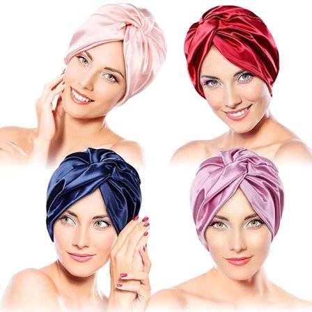 4 stk silke sovehette sove silke nattlue sovehatt han