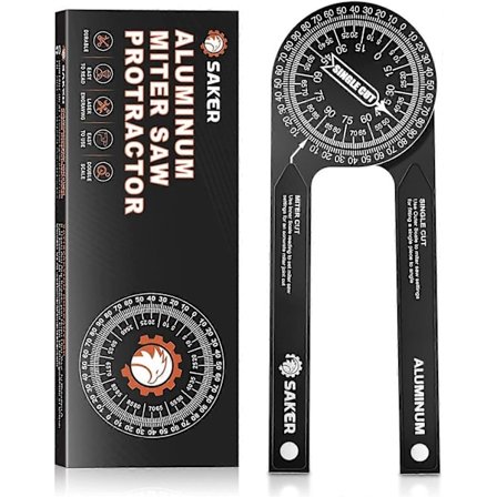 Vinkelmåler Protraktor For Kapp- og Girsag Høy Presisjon Plast Målerlinjal Gravert Skive, Vinkelskala, Ingeniør Kapp- og Girsag Protraktor For 